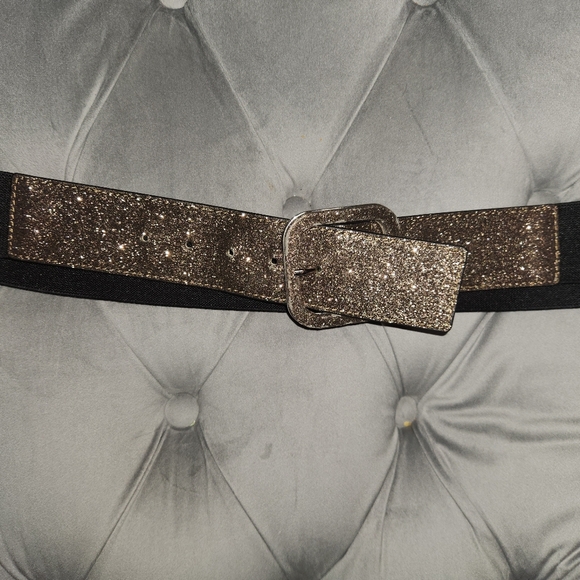 5/ $20 Mix & Match - Gold sparkly stretch belt - Picture 4 of 5